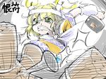  angry arm_warmers blonde_hair clenched_teeth green_eyes hammer mizuhashi_parsee nail pointy_ears scarf shinapuu short_hair solo tears teeth touhou voodoo_doll 