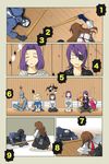  1boy 6+girls :d =_= ^_^ ahoge akitsu_maru_(kantai_collection) alternate_costume ashigara_(kantai_collection) behind_another black_hair black_legwear black_ribbon bougu brown_hair casual closed_eyes clothes_writing comic commentary_request crossed_arms eyepatch giving_up_the_ghost hair_flaps hair_intakes hair_ornament hair_ribbon hairclip ikazuchi_(kantai_collection) kantai_collection kendo long_hair makigumo_(kantai_collection) multiple_girls nose_bubble open_mouth pink_hair purple_hair remodel_(kantai_collection) ribbon shinai short_hair short_sleeves sitting sleeping sleeping_upright smile suetake_(kinrui) sword tatsuta_(kantai_collection) tenryuu_(kantai_collection) thighhighs trembling weapon yonehara_sousuke yuudachi_(kantai_collection) |_| 