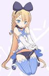  :p alicia_solid blonde_hair blue_eyes blue_legwear blush bow braid choker dress elbow_gloves flat_chest full_body gloves hair_bow itamochi long_hair niconi_solid niconico panties scepter single_braid solo striped striped_legwear thighhighs tongue tongue_out underwear very_long_hair 