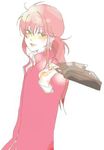  blush green_eyes jpeg_artifacts kurama lowres male_focus mallow_(artist) red_hair simple_background solo yuu_yuu_hakusho 