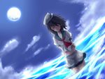  bad_id bad_pixiv_id black_hair blush full_moon ghost hat moon murasa_minamitsu ocean sailor sailor_collar sailor_hat short_hair solo suterii tears touhou 