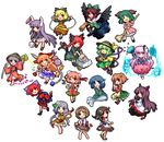  ;d ^_^ animal_ears arm_cannon barefoot beamed_eighth_notes bell biwa_lute black_hair black_wings blonde_hair blue_eyes blue_hair bow bowl braid broom brown_eyes brown_hair bun_cover bunny_ears cape cat_ears cat_tail closed_eyes disembodied_head double_bun dress eighth_note eyeball fan flower full_body funamushi_nomore gourd green_eyes green_hair hair_bell hair_bow hair_bun hair_flower hair_ornament hair_ribbon hairband hat hata_no_kokoro head_fins heart heart_of_string holding_needle horn_ribbon horns ibaraki_kasen ibuki_suika imaizumi_kagerou instrument jacket japanese_clothes kaenbyou_rin kasodani_kyouko kijin_seija kimono komeiji_koishi kurodani_yamame lavender_hair long_hair long_sleeves looking_at_viewer lute_(instrument) mask mermaid miracle_mallet monster_girl motoori_kosuzu multicolored_hair multiple_girls multiple_tails musical_note needle noh_mask object_on_head one_eye_closed open_mouth orange_hair pink_eyes pink_hair puffy_sleeves red_eyes red_hair reisen_udongein_inaba reiuji_utsuho ribbon sekibanki shirt short_hair short_sleeves simple_background skirt skull smile string sukuna_shinmyoumaru tail third_eye touhou tsukumo_benben tsukumo_yatsuhashi twin_braids twintails very_long_hair wakasagihime weapon white_background wide_sleeves wings wolf_ears 