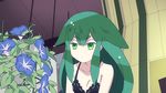  1girl animated animated_gif bra gatchaman gatchaman_crowds green_eyes green_hair solo underwear utsutsu 