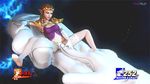  1girl 3d animated animated_gif blue_eyes breasts brown_hair clothed crazy_hand earrings fugtrup gloves jewelry master_hand open_mouth panties princess_zelda rubbing super_smash_bros. the_legend_of_zelda the_legend_of_zelda:_twilight_princess thighhighs twilight_princess underwear what 