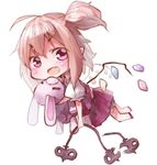  bad_id bad_pixiv_id blonde_hair chibi dress fang flandre_scarlet flying_sweatdrops laevatein looking_at_viewer no_hat no_headwear open_mouth pink_eyes pointy_ears red_dress sash shunsuke side_ponytail solo stuffed_animal stuffed_bunny stuffed_toy touhou wings 
