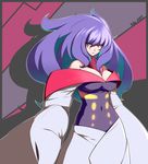  aqua_hair bare_shoulders gen_6_pokemon long_hair looking_at_viewer malamar multicolored_hair personification pokemon purple_hair solo totosu two-tone_hair yellow_eyes 