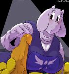 anthro artist_name big_breasts big_ears big_penis black_eyes blush boss_monster_(undertale) bovid breasts caprine cleavage clothed clothing davidsanchan delta_rune_(emblem) duo elemental_creature eyebrows eyelashes female floppy_ears flora_fauna flower flowey_the_flower fur genitals goat hi_res horn huge_breasts huge_penis male male/female mammal penis plant purple_clothing purple_robe robe signature symbol toriel undertale undertale_(series) vein veiny_penis white_body white_ears white_eyebrows white_fur white_horn