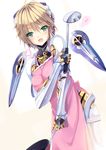  apron blonde_hair cyborg fiorun green_eyes heart hinot ladle short_hair solo spoilers xenoblade_(series) xenoblade_1 