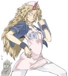  alternate_costume blonde_hair blood clipboard green_eyes hat horn hoshiguma_yuugi long_hair messy_hair mizuhashi_parsee multiple_girls munakata_(sekimizu_kazuki) nosebleed nurse nurse_cap red_eyes short_hair touhou 