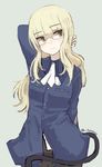 bad_id bad_twitter_id black_legwear cat_tail cravat glasses long_hair magryo763 military military_uniform pantyhose perrine_h_clostermann solo strike_witches tail twitter_username uniform world_witches_series 