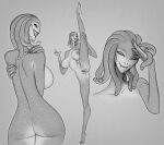  2025 anus big_breasts big_butt breasts butt derek_hetrick european_mythology fangs feet female flexible genitals gorgon greek_mythology grey_background greyscale hi_res huge_breasts humanoid living_hair long_legs looking_back monochrome mythology navel nude one_leg_up open_mouth open_smile pseudo_hair pussy raised_leg reptile scalie sharp_teeth side_boob simple_background slim smile snake snake_hair soles solo splits spread_legs spreading standing teeth tiptoes vertical_splits 