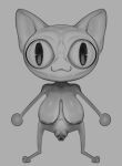  2025 3_toes :3 animal_humanoid areola bald big_breasts big_eyes big_pupils breasts cat_humanoid clitoris derek_hetrick featureless_hands feet felid felid_humanoid feline feline_humanoid female genitals grey_background greyscale hairless huge_breasts humanoid looking_at_viewer mammal mammal_humanoid monochrome navel neco-arc nipples plump_labia pubes pupils pussy shaved simple_background solo toes tsukihime type-moon what 