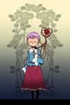  closed_eyes hairband heart komeiji_satori onikobe_rin pink_hair rose_background short_hair sleeves_past_wrists solo third_eye touhou 