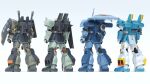  3d back cable char&#039;s_counterattack color_variation commentary_request derivative_work energy_gun ewac_zack gassan_(7nan8ku) gradient_background gun gundam gundam_zz highres hizack hizack_custom hobby_hizack lineup machinery mecha mecha_focus mobile_suit multiple_views neo_zeon no_humans radio_antenna radome realistic robot science_fiction shield shoulder_spikes spikes titans_(gundam) variations vernier_thrusters weapon zeta_gundam 
