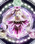  alternate_form crystal diancie dress flyaspring4 magic mega_diancie mega_pokemon nintendo no_humans pokemon red_eyes smile 