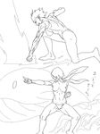  anatomy breasts collage cosmic_bear gen_3_pokemon greyscale medium_breasts monochrome muscle nude original pokemon pokemon_(creature) short_hair simple_background sketch wailord white_background 