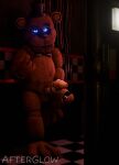3d_(artwork) absurd_res afterglownsfw anthro bear digital_media_(artwork) five_nights_at_freddy&#039;s freddy_(fnaf) genitals glowing glowing_eyes hi_res holding_penis looking_at_viewer male mammal offering_sex penis scottgames solo