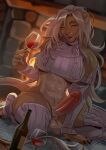 abs alcohol anthro armwear athletic athletic_anthro athletic_gynomorph athletic_intersex balls bedroom_eyes beverage breasts clothing container cup digital_media_(artwork) digitigrade drinking_glass erection felid fingers fire fireplace fur genitals glass glass_container glass_cup gynomorph hair half-closed_eyes holding_glass holding_object humanoid_genitalia humanoid_penis inside intersex kammi-lu leandra_farai legwear lion looking_at_viewer mammal narrowed_eyes open_mouth pantherine penis seductive sitting smile solo stockings tail teeth topwear wine wine_bottle wine_glass