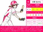  baseball baseball_bat baseball_uniform gloves highres hino_akane_(smile_precure!) precure precure_all_stars satou_yasu simple_background smile_precure! sportswear translation_request white_background 