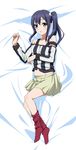  blue_eyes blue_hair imai_midori lavoy_(kurakuro) long_hair shirobako side_ponytail solo strap_slip 