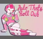 absurd_res autobot barbie_(doll) bimbofied female hasbro headlights hi_res humanoid living_machine living_vehicle machine mattel mecha pink_body pyroashes solo takara_tomy thot transformers vehicle vehicle_humanoid