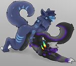  anthro armor ass_up blep blue_blush blue_highlights blue_markings blush breastplate canid canine canis claw_fingers doggystyle duo feet from_behind_position fruit_(fruit-wolf) fur genitals grey_body grey_fur hi_res highlights_(coloring) looking_pleasured lying machine male male/male mammal markings monotone_body monotone_fur multicolored_body multicolored_ears navy_fur neck_tuft on_front open_mouth pauldron penis pl227 protogen purple_body purple_fur purple_hands purple_highlights purple_penis purple_precum purple_visor rainbow_ears raised_tail sex tail tongue tongue_out tuft two_tone_body visor_helmet white_feet white_fingers wolf 