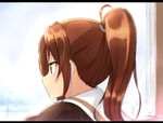  blue_eyes brown_hair earphones hibike!_euphonium isshiki_(ffmania7) long_hair nakagawa_natsuki ponytail school_uniform solo 