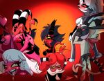 anal anthro ass_in_face ass_up big_butt blitzo_(helluva_boss) bodily_fluids breast_squish breasts butt butt_grab butt_tattoo canid canid_demon canine clothing demon eating_contest face_in_ass female gradient_background group hand_on_butt hat headgear headwear heavenlyproductions hellhound helluva_boss hi_res horn huge_butt imp looking_pleasured loona_(helluva_boss) male male/female mammal membrane_(anatomy) membranous_wings millie_(helluva_boss) moxxie_(helluva_boss) mythological_canine mythological_creature mythology nude oral pink_body red_body red_eyes rimming saliva sex side_boob simple_background smothering spade_(disambiguation) spade_tail squish striker_(helluva_boss) tail tattoo teeth tongue tongue_out verosika_mayday wings yellow_eyes