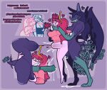 abdominal_bulge adventure_time after_transformation ambiguous_penetration animal_genitalia animal_penis anthro balls bat big_ears big_penis bodily_fluids bottomless bottomless_female breasts candy_people_(at) cartoon_network clothed clothing crown cum cum_inside dialogue duo equine_genitalia equine_penis female food food_creature genital_fluids genitals gynomorph headgear heart_symbol holding_balls humanoid intersex intersex/female looking_at_genitalia looking_at_penis mammal marceline_abadeer monster nude_anthro penetration penile penis penis_worship princess princess_bubblegum requesting reverse_fleshlight_position royalty sequence sex_request species_transformation spiral_eyes tail tail_motion tailwag transformation wings xenopavilia