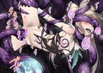  anal animal_ears blonde_hair bottomless breast_squeeze breasts cum double_penetration erune futanari granblue_fantasy h_kasei long_hair metera_(granblue_fantasy) nipples restrained small_breasts solo spread_legs tentacle_sex tentacles torn_clothes vaginal 