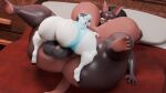 3d_(artwork) age_difference anthro balls big_breasts big_butt blender_(artwork) blender_cycles blu_(bludoe) blue_body breasts butt canid canine canis clothing deer digital_media_(artwork) dobermann domestic_dog duo female female_penetrated femboy fur genitals hair hi_res huge_breasts huge_butt larger_female laverne_(sssonic2) male male/female male_penetrating male_penetrating_female mammal mature_anthro mature_female nipples nude open_mouth penetration penile penile_penetration penis pinscher pussy question_mark sex shadedance size_difference smaller_male smile tail thick_thighs white_hair widescreen