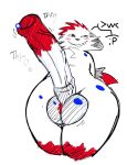 2025 animal_genitalia anthro ball_tuft balls big_balls big_penis blush bodily_fluids chest_tuft digital_drawing_(artwork) digital_media_(artwork) emoticon equine_genitalia erection genital_fluids genitals huge_penis hyper hyper_genitalia hyper_penis kevin_(nyanwolf) male ogilenuj penis precum sketch solo thick_thighs throbbing throbbing_penis tuft wide_hipped_male wide_hips