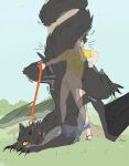 absurd_res bestiality claws cloacal cloacal_penetration collar curling_tail doggystyle dragon duo feathers female female_on_human female_penetrated feral feral_penetrated fluffy fluffy_tail from_behind_position fur genitals grey_body grey_fur hand_on_leg hand_on_thigh hi_res human human_on_feral human_penetrating human_penetrating_female human_penetrating_feral humanoid_face interspecies khalyum larger_female leash leashed_collar leg_grab male male/female male_on_feral male_penetrating male_penetrating_female male_penetrating_feral mammal markings mythological_creature mythological_scalie mythology outside_sex penetration penis scalie sex size_difference tail thigh_grab yellow_eyes yellow_markings