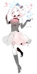  arami_o_8 boots breasts crash-m elbow_gloves gloves high_heel_boots high_heels light_persona magical_girl magical_girl_apocalypse mahou_shoujo_of_the_end ribbon short_hair skirt wand 