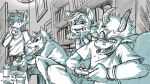 16:9 alcohol anthro beverage canid canine console dragon felid friends_vs_friends friends_with_benefits gaming group hi_res male male/male mammal murid murine mythological_creature mythological_scalie mythology night nightowl party playing_video_game rat rodent scalie studio widescreen