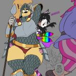 1:1 2024 accidental_sex amelia_steelheart anthro armor armwear asinus avian big_breasts bird bird_dog bite biting_lip black_hair black_nose blonde_hair breastplate breasts buckteeth camel_toe canid canine canis cape clothed clothing corvid corvus_(genus) crossdressing crow dialogue disney domestic_dog donkey elbow_gloves english_text equid equine exclamation_point eyebrows eyelashes eyes_closed female femboy frown fully_clothed gloves golden_retriever greaves group guard hair handwear headgear helmet hi_res hip_grab holding_melee_weapon holding_object holding_polearm holding_spear holding_weapon hunting_dog innuendo legwear long_hair looking_pleasured male male/female mammal medieval medieval_armor medieval_clothing melee_weapon moan orgasm orgasm_face oscine outside passerine pauldron pixie_(pixiemuledonkey) pixiemuledonkey polearm premature_ejaculation public retriever rhino_guard rhinoceros robin_hood_(disney) scale_armor sex spear speech_bubble teeth text thick_thighs thigh_highs vambrace weapon wide_eyed