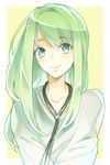  blush enkidu_(fate/strange_fake) fate/strange_fake fate_(series) green_eyes green_hair long_hair male_focus solo tamaki_(glass_bottle) 