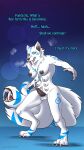 2020 8_breasts 8_nipples anthro areola balls biped black_areola black_nipples black_pawpads black_penis blue_eyes blue_markings bodily_fluids breasts breath chimera colored digitigrade dripping english_text erection etis fangs fur genital_fluids genitals gynomorph herm_(lore) intersex looking_at_viewer markings multi_breast multi_nipple multi_tail nipples nude open_mouth panting pawpads penis precum precum_drip sabertooth_(anatomy) solo standing strawberrytfs tail tail_mouth teeth text unusual_anatomy unusual_tail white_body white_fur