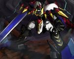  highres mecha no_humans super_robot_wars super_robot_wars_original_generation sword thrudgelmir weapon 