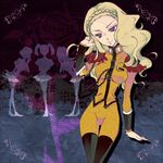  aiguillette bad_id bad_pixiv_id blonde_hair kinako_(moment) kiryuu_nanami long_hair multiple_girls purple_eyes shoujo_kakumei_utena silhouette thighhighs 