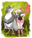  bad_id bad_pixiv_id beanie blue_eyes blue_hair boots gen_4_pokemon hat hikari_(pokemon) pink_footwear pokemon pokemon_(creature) pokemon_(game) pokemon_dppt rabbitlovesick scarf skirt staraptor 