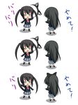  akiyama_mio animal_ears black_hair cat_ears chibi k-on! katsuragi_niya multiple_girls nakano_azusa school_uniform translated twintails 
