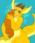 animal_genitalia anthro big_penis bodily_fluids cum cum_dripping_from_penis cum_on_face ejaculation eyes_closed genital_fluids genitals glistening glistening_body happy hi_res horn huge_penis hyper hyper_genitalia hyper_penis knot knotted_penis kobold male masturbation penis reptile scales scalie sheath sheath_play snailerpark solo thick_thighs tongue tongue_out yellow_body