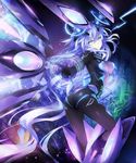  arched_back ass bangs blue_eyes blue_hair bodysuit breasts building cityscape gloves hair_between_eyes headgear highres long_hair looking_at_viewer looking_back magic_circle magical_girl mechanical_wings medium_breasts neon_trim neptune_(series) next_purple non-web_source official_art open_mouth outstretched_arm purple_hair purple_heart shin_jigen_game_neptune_vii solo standing symbol-shaped_pupils tsunako twintails very_long_hair wings 