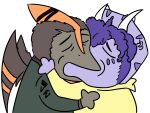 2025 anthro anthro_on_anthro brown_body brown_hair brown_scales cavemanon_studios ceratopsian clothing digital_drawing_(artwork) digital_media_(artwork) dinosaur duo eyes_closed female frill_(anatomy) goodbye_volcano_high green_clothing green_jacket green_topwear hair head_crest head_frill hoodie horn interspecies jacket jacket_ignites kissing male male/female meme naser_(gvh) ornithischian prehistoric_species pterodactylus pterosaur purple_body purple_hair purple_scales reptile scales scalie short_hair simple_background snoot_game snout topwear triceratops trish_(gvh) white_background wings yellow_clothing yellow_hoodie yellow_topwear yoshi_and_toad_kissing