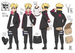  blonde_hair blue_eyes boruto:_the_movie character_sheet forehead_protector jacket naruto official_art open_jacket simple_background spiked_hair uzumaki_boruto whiskers 