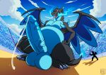 ambiguous_fluids anthro balls big_balls big_penis bodily_fluids charizard cum exhibitionism felixfellow generation_1_pokemon generation_6_pokemon genital_fluids genitals hi_res hyper kaildemon male mega_charizard mega_charizard_x mega_evolution nintendo penis pokemon pokemon_(species) precum solo