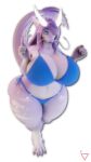 3d_(artwork) 5_fingers absurd_res alpha_channel anthro asian_mythology barbel_(anatomy) big_breasts bikini bikini_bottom bikini_top blender_(artwork) bottomwear breast_squeezing breasts claws clothed clothed_anthro clothed_female clothing digital_media_(artwork) dragon east_asian_mythology eastern_dragon eyebrows eyelashes feet female female_anthro fingers flesh_whiskers fur furred_dragon furred_scalie glowing glowing_horn hair hi_res horn huge_breasts japanese_mythology kazumi_tatsuo latiospegasus long_hair long_tail looking_at_viewer markings mythological_creature mythological_scalie mythology navel partially_clothed purple_body purple_claws purple_fur purple_hair raised_tail scalie simple_background solo standing star_(marking) straight_hair swimwear tail tail_tuft teeth thick_thighs topwear transparent_background tuft two-piece_swimsuit watermark