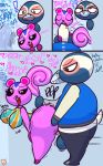 ahegao ambiguous_penetration animal_crossing anthro aroused assertive_female avian bedroom_eyes big_butt bird bottomless bouncing_breasts breasts bubble_butt butt clothed clothing cock_hungry comic duo erect_nipples female foreskin foreskin_play fucked_silly genitals heart_eyes heart_symbol hi_res klutzatdusk licking licking_lips looking_pleasured male male/female mammal narrowed_eyes nintendo nipples oral peanut_(animal_crossing) penetration penguin penile penis penis_lick rodent sciurid seductive sex shocked short_stack size_difference surprised_expression tex_(animal_crossing) tongue tongue_out tree_squirrel