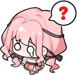  1girl ? absurdly_long_hair artist_request belt black_belt black_bow black_ribbon bow chibi confused frilled_shirt frilled_skirt frilled_sleeves frills hair_bow hair_ribbon infinity_nikki layered_skirt long_hair long_sleeves looking_ahead low_twintails medium_skirt nikki_(nikki) nikki_(series) no_mouth non-web_source o_o off-shoulder_shirt off_shoulder official_art perfect_start_(infinity_nikki) pink_hair pink_shoes pink_skirt puffy_long_sleeves puffy_sleeves ribbon shirt shoes sidelocks skirt socks solo spoken_question_mark standing teardrop tearing_up transparent_background tress_ribbon twintails very_long_hair wavy_hair white_shirt white_skirt white_socks 